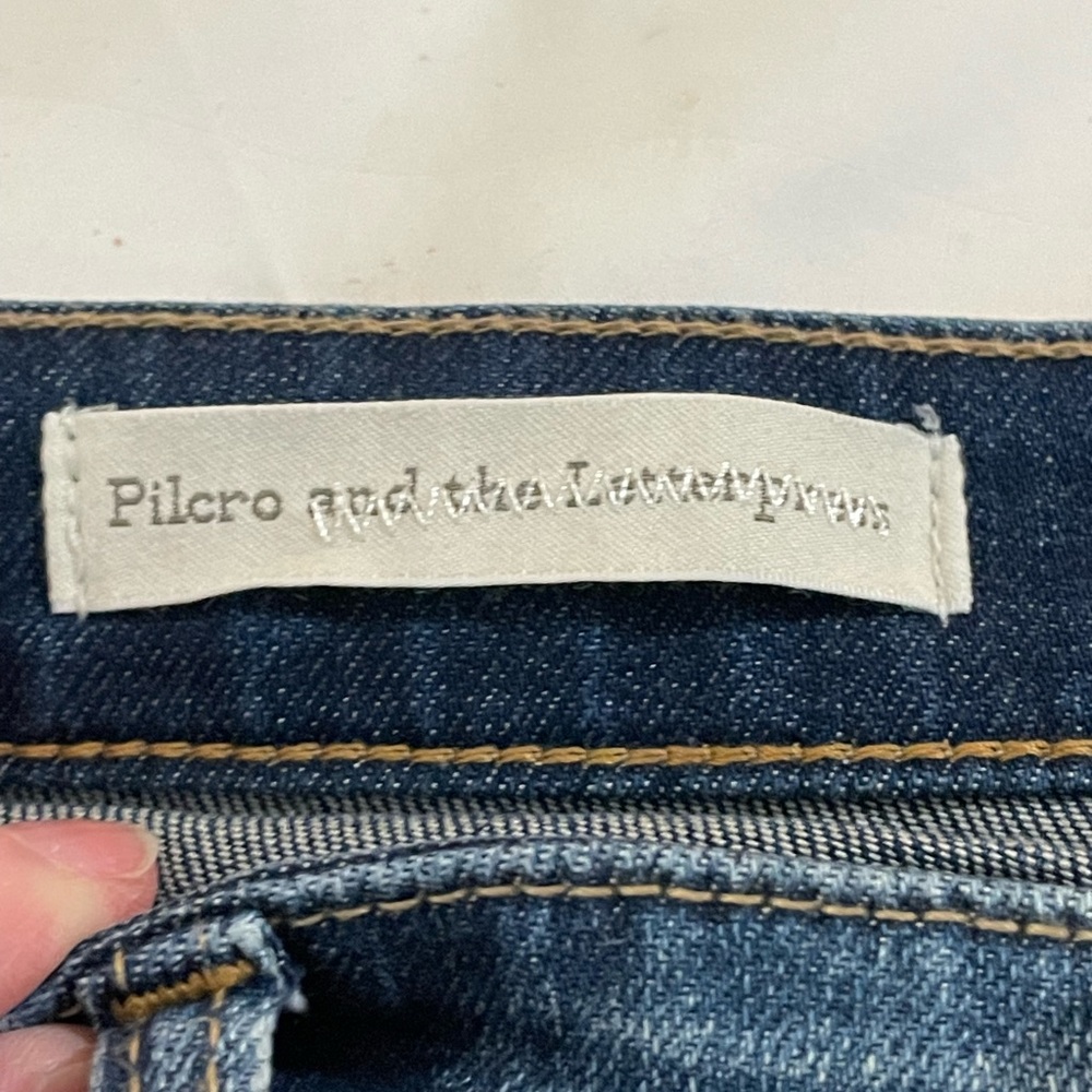 Anthropologie Pilcro And The Letterpress Parallel blue jeans size 10 medium wash - Picture 8 of 16